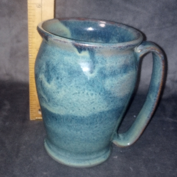 Hand Crafted Large Blue Ceramic Mug - Picture 3 of 6